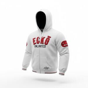 VINTAGE ECKO UNLIMITED HOODIE ZIP UP SWEATSHIRT MENS 3XL Y2K 00S BAGGY SKATE